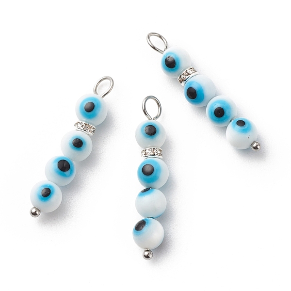 PandaHall Handmade Evil Eye Lampwork Pendants, with 304 Stainless Steel Ball Head Pins and Brass Rhinestone Spacer Beads, Round, White...
PandaHall Handmade Evil Eye Lampwork Pendants, with 304 Stainless Steel Ball Head Pins and Brass Rhinestone Spacer Beads, Round, White...