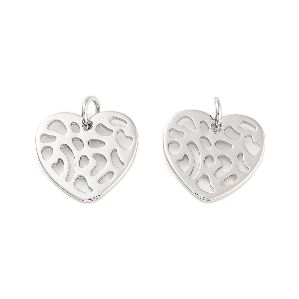 PandaHall Rack Plating Brass Pendants, Long-Lasting Plated, Cadmium Free & Lead Free, with Jump Ring, Heart, Platinum, 17x18x1.5mm, Hole...
PandaHall Rack Plating Brass Pendants, Long-Lasting Plated, Cadmium Free & Lead Free, with Jump Ring, Heart, Platinum, 17x18x1.5mm, Hole...