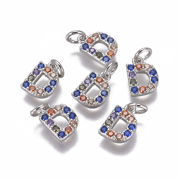 PandaHall Brass Micro Pave Cubic Zirconia Charms, Letter, Colorful, Platinum, Letter.D, 8.3x5.8x1.7mm, Hole: 2mm Brass+Cubic Zirconia Letter...
PandaHall Brass Micro Pave Cubic Zirconia Charms, Letter, Colorful, Platinum, Letter.D, 8.3x5.8x1.7mm, Hole: 2mm Brass+Cubic Zirconia Letter...
