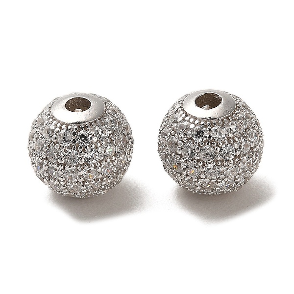 PandaHall Rhodium Plated 925 Sterling Silver Micro Pave Cubic Zirconia Beads, Round, Real Platinum Plated, Clear, 10x9mm, Hole: 2.2mm...
PandaHall Rhodium Plated 925 Sterling Silver Micro Pave Cubic Zirconia Beads, Round, Real Platinum Plated, Clear, 10x9mm, Hole: 2.2mm...
