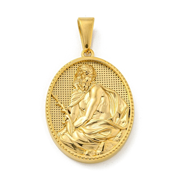 PandaHall Ion Plating(IP) 304 Stainless Steel Pendants, Oval with Saint Charm, Golden, 35.5x26x4mm, Hole: 9.5x5mm 304 Stainless Steel Oval
PandaHall Ion Plating(IP) 304 Stainless Steel Pendants, Oval with Saint Charm, Golden, 35.5x26x4mm, Hole: 9.5x5mm 304 Stainless Steel Oval