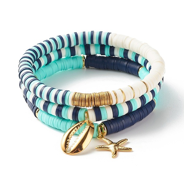 PandaHall Handmade Polymer Clay Heishi Beads Stretch Bracelets Set, Surfering Bracelet, Starfish & Shell Shape Charm Bracelets for Women..., Multicolor
PandaHall Handmade Polymer Clay Heishi Beads Stretch Bracelets Set, Surfering Bracelet, Starfish & Shell Shape Charm Bracelets for Women..., Multicolor