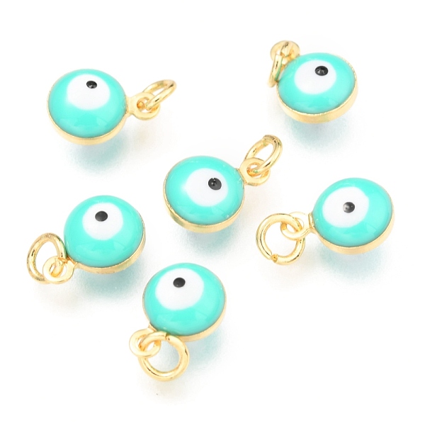 PandaHall Brass Enamel Charms, Real 18K Gold Plated, Long-Lasting Plated, with Jump Ring, Evil Eye, Turquoise, 9.5x6.5x4.5mm, Hole: 2.5mm..., Green
PandaHall Brass Enamel Charms, Real 18K Gold Plated, Long-Lasting Plated, with Jump Ring, Evil Eye, Turquoise, 9.5x6.5x4.5mm, Hole: 2.5mm..., Green