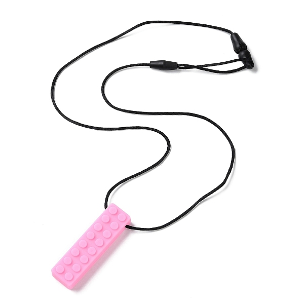 PandaHall Building Blocks Food Grade Silicone Pendant Molar Stick Nursing Necklaces, Chewing Beads For Teethers, Pink, 425~791x1.5mm...
PandaHall Building Blocks Food Grade Silicone Pendant Molar Stick Nursing Necklaces, Chewing Beads For Teethers, Pink, 425~791x1.5mm...