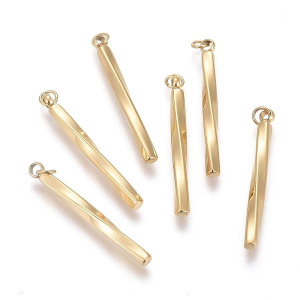 PandaHall Ion Plating(IP) 304 Stainless Steel Pendants, with Jump Rings, Twist Bar, Golden, 25.5x2x2mm, Hole: 2mm 304 Stainless Steel Twist
PandaHall Ion Plating(IP) 304 Stainless Steel Pendants, with Jump Rings, Twist Bar, Golden, 25.5x2x2mm, Hole: 2mm 304 Stainless Steel Twist