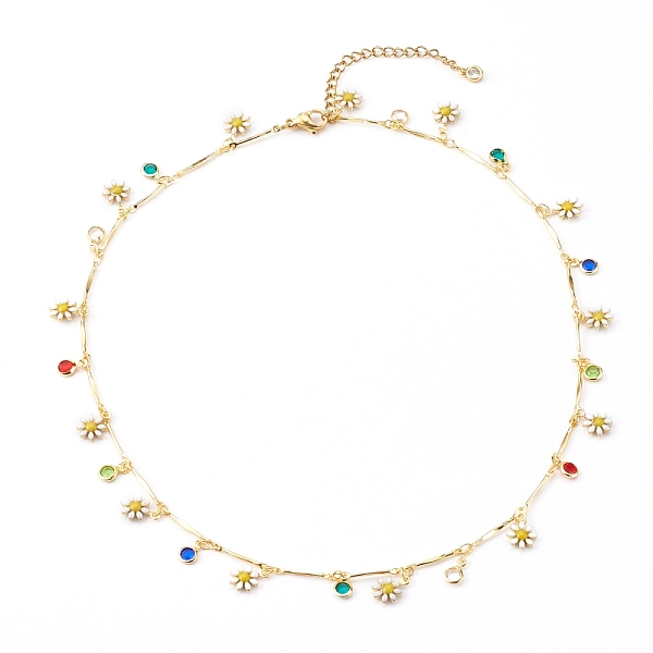 PandaHall Brass Enamel Pendant Necklaces, with Glass and 304 Stainless Steel Lobster Claw Clasps, Flower, Colorful, Golden, 15.94 inch...
PandaHall Brass Enamel Pendant Necklaces, with Glass and 304 Stainless Steel Lobster Claw Clasps, Flower, Colorful, Golden, 15.94 inch...