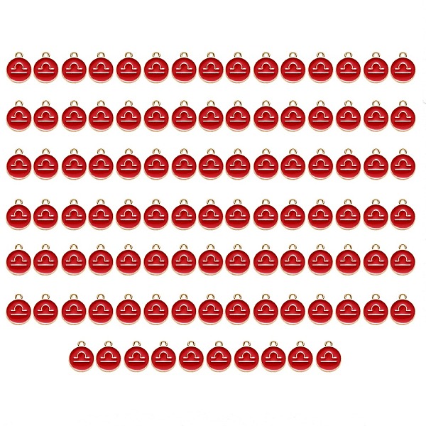 PandaHall Alloy Enamel Pendants, Flat Round with Constellation, Light Gold, Red, Libra, 15x12x2mm, Hole: 1.5mm, 100pcs/Box Alloy+Enamel...
PandaHall Alloy Enamel Pendants, Flat Round with Constellation, Light Gold, Red, Libra, 15x12x2mm, Hole: 1.5mm, 100pcs/Box Alloy+Enamel...