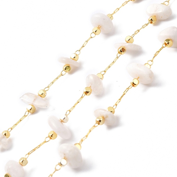 PandaHall Handmade Beaded Chain, with Brass Cable Chain & Chip Natural White Moonstone Link Chain, Long-Lasting Plated, Soldered, Golden...
PandaHall Handmade Beaded Chain, with Brass Cable Chain & Chip Natural White Moonstone Link Chain, Long-Lasting Plated, Soldered, Golden...