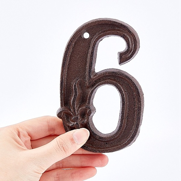 PandaHall Iron Home Address Number, with 2pcs Screw, Num.6, 117x73.5x10.5mm, Hole: 4.5mm Iron Number Brown
PandaHall Iron Home Address Number, with 2pcs Screw, Num.6, 117x73.5x10.5mm, Hole: 4.5mm Iron Number Brown