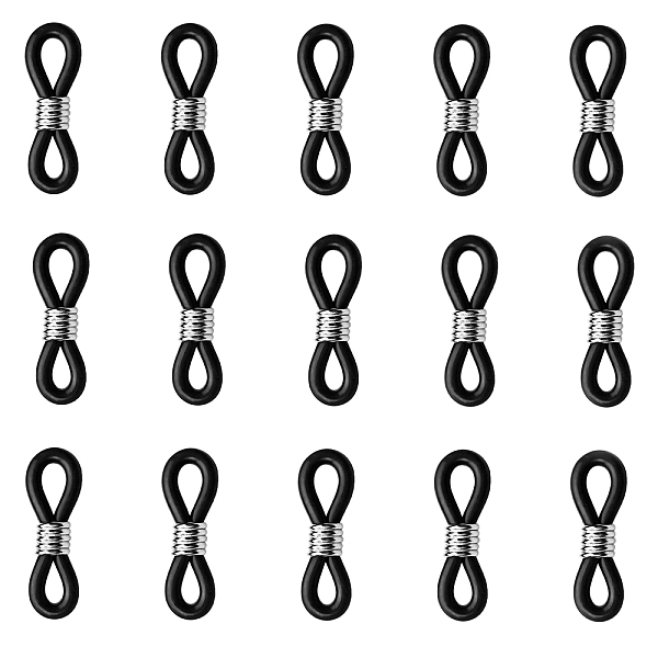 PandaHall 100Pcs Eyeglass Holders, Glasses Rubber Loop Ends, with Iron Findings, Black, 21x4.5mm Silicone Black
PandaHall 100Pcs Eyeglass Holders, Glasses Rubber Loop Ends, with Iron Findings, Black, 21x4.5mm Silicone Black