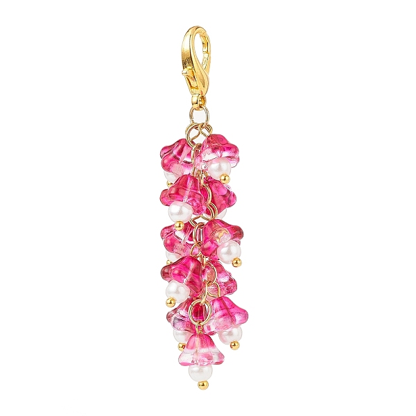 PandaHall Trumpet Flower Glass Pendant Decorations, Lobster Clasp Charms, Clip-on Charms, for Keychain, Purse, Backpack Ornament, Crimson..., Pink
PandaHall Trumpet Flower Glass Pendant Decorations, Lobster Clasp Charms, Clip-on Charms, for Keychain, Purse, Backpack Ornament, Crimson..., Pink