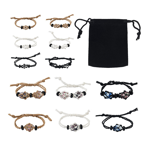 PandaHall Fashewelry 6Pcs Adjustable Braided Waxed Polyester Cord Macrame Pouch Bracelet Making, Interchangeable Stone, with Black Gemstone..., Multicolor
PandaHall Fashewelry 6Pcs Adjustable Braided Waxed Polyester Cord Macrame Pouch Bracelet Making, Interchangeable Stone, with Black Gemstone..., Multicolor
