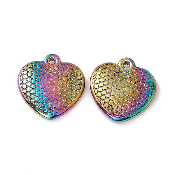PandaHall Ion Plating(IP) 304 Stainless Steel Pendants, Heart Charms, Rainbow Color, 26x25x6mm, Hole: 2.2mm 304 Stainless Steel Heart
PandaHall Ion Plating(IP) 304 Stainless Steel Pendants, Heart Charms, Rainbow Color, 26x25x6mm, Hole: 2.2mm 304 Stainless Steel Heart
