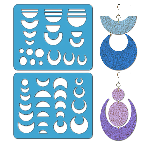 PandaHall 2Pcs 2 Style Acrylic Earring Handwork Template, Card Leather Cutting Stencils, Half Round, 15x18x0.3cm, 1pc/style Acrylic Half...
PandaHall 2Pcs 2 Style Acrylic Earring Handwork Template, Card Leather Cutting Stencils, Half Round, 15x18x0.3cm, 1pc/style Acrylic Half...