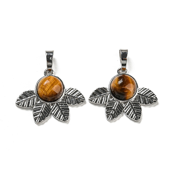 PandaHall Natural Tiger Eye Pendants, Rack Plating Brass Leaf Charms, Platinum, Cadmium Free & Lead Free, 22x27x7mm, Hole: 8x5mm Tiger Eye...
PandaHall Natural Tiger Eye Pendants, Rack Plating Brass Leaf Charms, Platinum, Cadmium Free & Lead Free, 22x27x7mm, Hole: 8x5mm Tiger Eye...