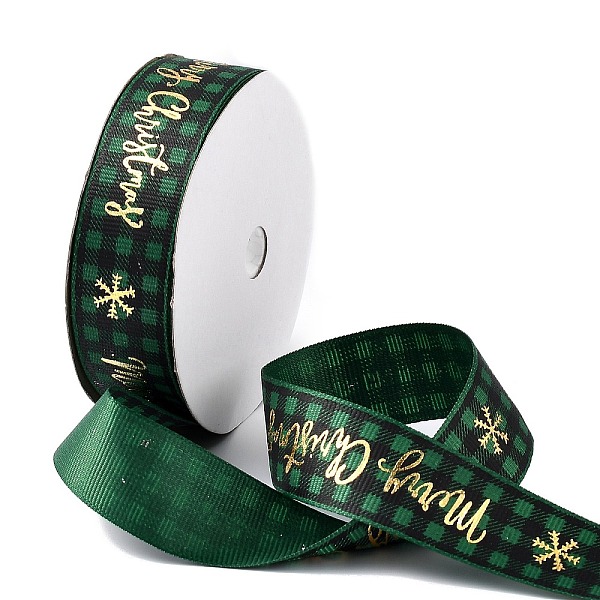 PandaHall 20 Yards Merry Christmas Printed Polyester Grosgrain Ribbons, Hot Stamping Flat Tartan Ribbons, Dark Green, 1 inch(25mm), about...
PandaHall 20 Yards Merry Christmas Printed Polyester Grosgrain Ribbons, Hot Stamping Flat Tartan Ribbons, Dark Green, 1 inch(25mm), about...