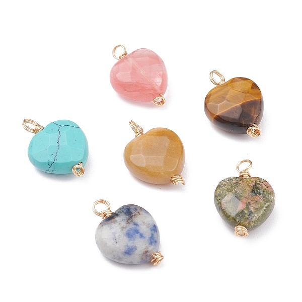 PandaHall Natural & Synthetic Gemstone Faceted Pendant, with Real 18K Gold Plated Eco-Friendly Copper Wire, Heart, 21~23x15~15.5x7.5~8.5mm...
PandaHall Natural & Synthetic Gemstone Faceted Pendant, with Real 18K Gold Plated Eco-Friendly Copper Wire, Heart, 21~23x15~15.5x7.5~8.5mm...