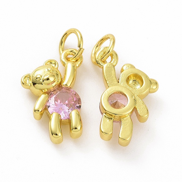 PandaHall Brass Micro Pave Clear Cubic Zirconia Charms, with Jump Rings, Bear, Pearl Pink, 14x11x4mm, Hole: 4mm Brass+Cubic Zirconia Bear
PandaHall Brass Micro Pave Clear Cubic Zirconia Charms, with Jump Rings, Bear, Pearl Pink, 14x11x4mm, Hole: 4mm Brass+Cubic Zirconia Bear