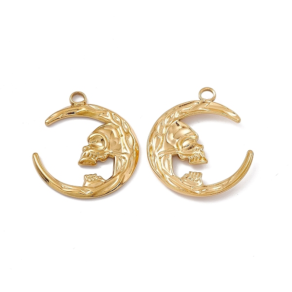 PandaHall Ion Plating(IP) 304 Stainless Steel Pendants, Moon with Skull Charm, Real 18K Gold Plated, 28x24.5x2.5mm, Hole: 3mm 304 Stainless...
PandaHall Ion Plating(IP) 304 Stainless Steel Pendants, Moon with Skull Charm, Real 18K Gold Plated, 28x24.5x2.5mm, Hole: 3mm 304 Stainless...