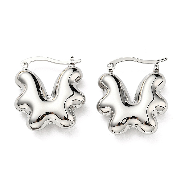 PandaHall Flower Hoop Earrings, Brass Jewelry for Women, Cadmium Free & Lead Free, Platinum, 28x7.5mm Brass Flower
PandaHall Flower Hoop Earrings, Brass Jewelry for Women, Cadmium Free & Lead Free, Platinum, 28x7.5mm Brass Flower