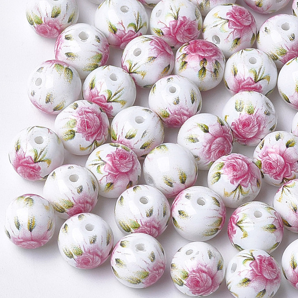 PandaHall Printed & Spray Painted Glass Beads, Round with Flower Pattern, Hot Pink, 8~8.5x7.5mm, Hole: 1.4mm Glass Flower Pink
PandaHall Printed & Spray Painted Glass Beads, Round with Flower Pattern, Hot Pink, 8~8.5x7.5mm, Hole: 1.4mm Glass Flower Pink
