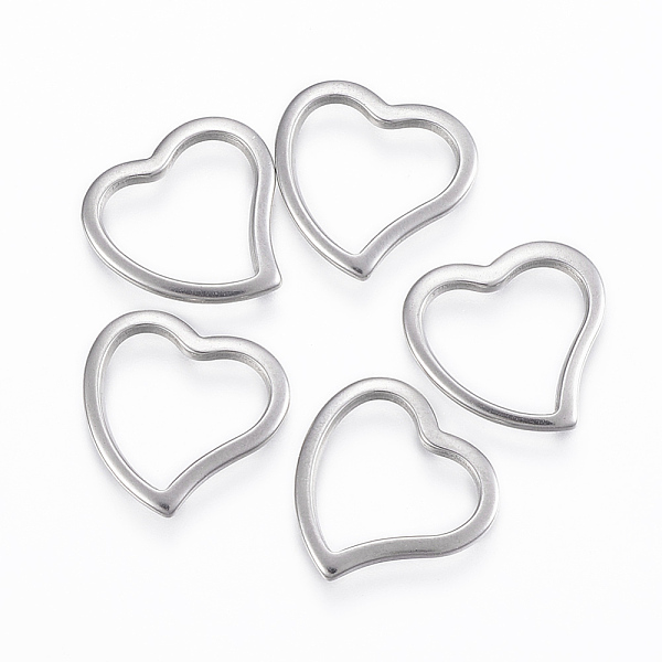 PandaHall 304 Stainless Steel Linking Rings, Heart, Stainless Steel Color, 14.5x15x1.5mm, Hole: 12x10mm 304 Stainless Steel Heart
PandaHall 304 Stainless Steel Linking Rings, Heart, Stainless Steel Color, 14.5x15x1.5mm, Hole: 12x10mm 304 Stainless Steel Heart