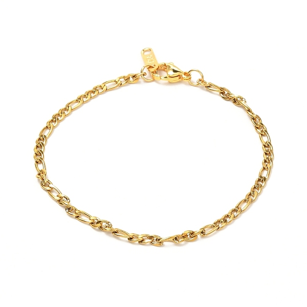 PandaHall 304 Stainless Steel Figaro Chains Bracelet for Men Women, Golden, 7-5/8 inch(19.5cm) 304 Stainless Steel
PandaHall 304 Stainless Steel Figaro Chains Bracelet for Men Women, Golden, 7-5/8 inch(19.5cm) 304 Stainless Steel