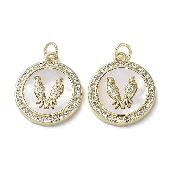PandaHall Brass Micro Pave Cubic Zirconia Pendants, with Shell, Flat Round, Real 18K Gold Plated, Bird, 21x18x3~3.5mm, Hole: 3.5mm..., Clear
PandaHall Brass Micro Pave Cubic Zirconia Pendants, with Shell, Flat Round, Real 18K Gold Plated, Bird, 21x18x3~3.5mm, Hole: 3.5mm..., Clear