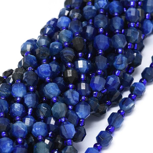 PandaHall Natural Kyanite Beads Strands, Dyed, with Seed Beads, Faceted, Bicone, Double Terminated Point Prism Beads, 5~7x6mm, Hole: 0.8mm...
PandaHall Natural Kyanite Beads Strands, Dyed, with Seed Beads, Faceted, Bicone, Double Terminated Point Prism Beads, 5~7x6mm, Hole: 0.8mm...