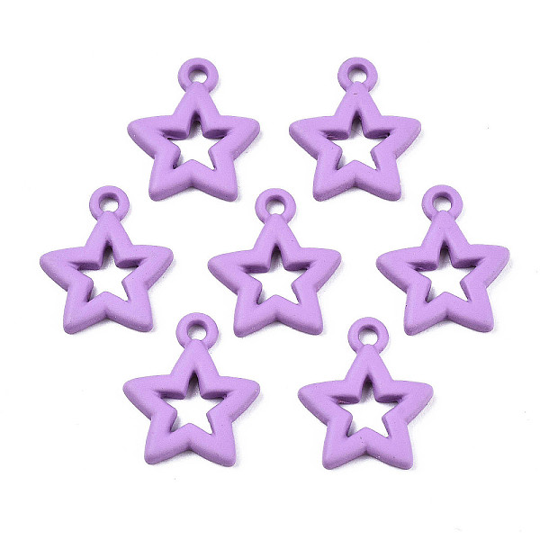 PandaHall Spray Painted Alloy Pendants, Cadmium Free & Lead Free, Star, Medium Orchid, 16x13.5x2mm, Hole: 1.6mm Alloy Star
PandaHall Spray Painted Alloy Pendants, Cadmium Free & Lead Free, Star, Medium Orchid, 16x13.5x2mm, Hole: 1.6mm Alloy Star