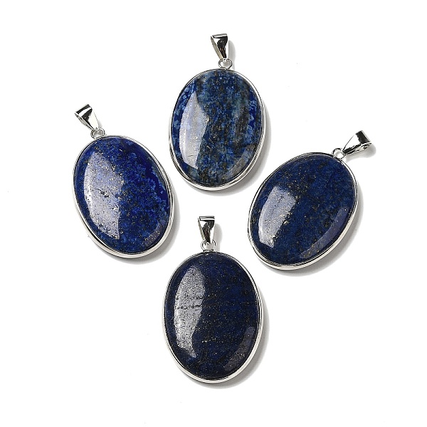PandaHall Natural Lapis Lazuli Pendants, Oval Charms with Platinum Plated Metal Findings, 39.5x26x6mm, Hole: 7.6x4mm Lapis Lazuli Oval
PandaHall Natural Lapis Lazuli Pendants, Oval Charms with Platinum Plated Metal Findings, 39.5x26x6mm, Hole: 7.6x4mm Lapis Lazuli Oval