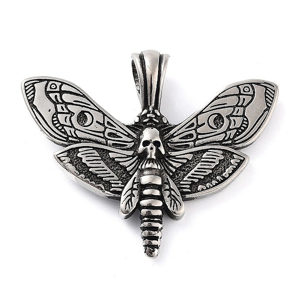 PandaHall 304 Stainless Steel Pendants, Butterfly with Skull Charm, Antique Silver, 35.5x43x5.8mm, Hole: 4.8mm 304 Stainless Steel Butterfly
PandaHall 304 Stainless Steel Pendants, Butterfly with Skull Charm, Antique Silver, 35.5x43x5.8mm, Hole: 4.8mm 304 Stainless Steel Butterfly