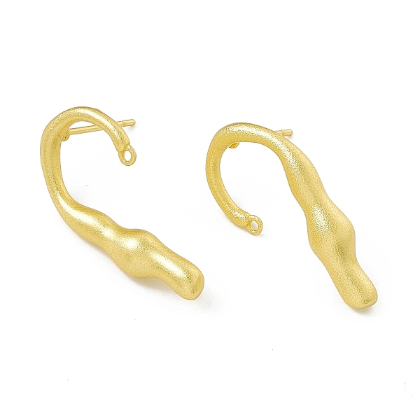 PandaHall Brass Stud Earrings, with Horizontal Loops, Twist Candy Cane, Matte Gold Color, 27x13.5mm, Hole: 1.4mm, Pin: 0.9mm Brass Candy
PandaHall Brass Stud Earrings, with Horizontal Loops, Twist Candy Cane, Matte Gold Color, 27x13.5mm, Hole: 1.4mm, Pin: 0.9mm Brass Candy