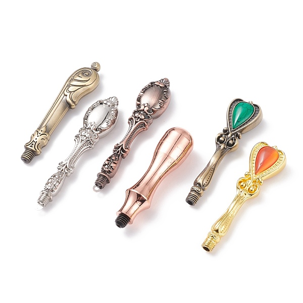PandaHall Alloy Handles for Wax Seal Stamp Making, with Cat Eye and Synthetic Turquoise, Scepter, Mixed Color, 80.5~100x21.5~24x13~21mm...
PandaHall Alloy Handles for Wax Seal Stamp Making, with Cat Eye and Synthetic Turquoise, Scepter, Mixed Color, 80.5~100x21.5~24x13~21mm...