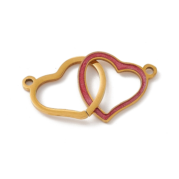 PandaHall 304 Stainless Steel Enamel Connector Charms, Double Heart Links, Golden, FireBrick, 14x27x1mm, Hole: 1.5mm 304 Stainless Steel..., Red
PandaHall 304 Stainless Steel Enamel Connector Charms, Double Heart Links, Golden, FireBrick, 14x27x1mm, Hole: 1.5mm 304 Stainless Steel..., Red