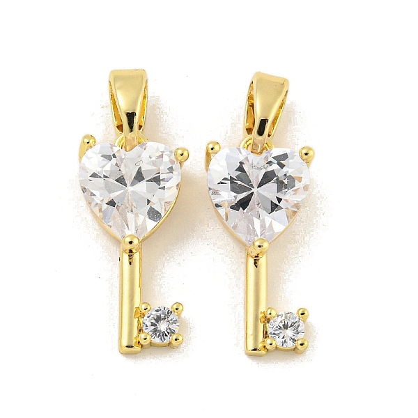PandaHall Brass Micro Pave Clear Cubic Zirconia Pendants, Heart Key Charms, Real 18K Gold Plated, 15.5x7x3.5mm, Hole: 3x4.5mm Brass+Cubic...
PandaHall Brass Micro Pave Clear Cubic Zirconia Pendants, Heart Key Charms, Real 18K Gold Plated, 15.5x7x3.5mm, Hole: 3x4.5mm Brass+Cubic...