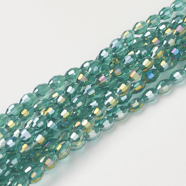 PandaHall Electroplate Glass Beads Strands, AB Color Plated, Faceted Oval, Light Sea Green, 6x4mm, Hole: 1mm, about 67~68pcs/strand Glass...
PandaHall Electroplate Glass Beads Strands, AB Color Plated, Faceted Oval, Light Sea Green, 6x4mm, Hole: 1mm, about 67~68pcs/strand Glass...