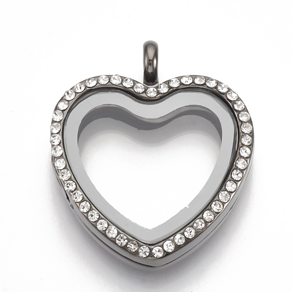 PandaHall Alloy Magnetic Locket Pendants, with Rhinestone and Glass, Heart, Crystal, Gunmetal, 35x30x8mm, Hole: 4mm, Inner Measure: 20x22mm..., Clear
PandaHall Alloy Magnetic Locket Pendants, with Rhinestone and Glass, Heart, Crystal, Gunmetal, 35x30x8mm, Hole: 4mm, Inner Measure: 20x22mm..., Clear