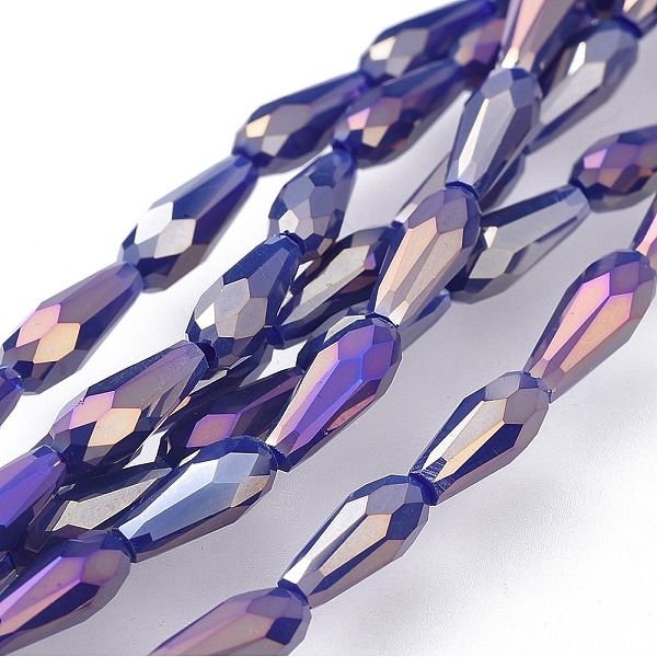 PandaHall Electroplated Opaque Glass Beads Strands, Full Rainbow Plated, Faceted, Teardrop, DarkSlate Blue, 9~10x4mm, Hole: 0.8mm, about...
PandaHall Electroplated Opaque Glass Beads Strands, Full Rainbow Plated, Faceted, Teardrop, DarkSlate Blue, 9~10x4mm, Hole: 0.8mm, about...