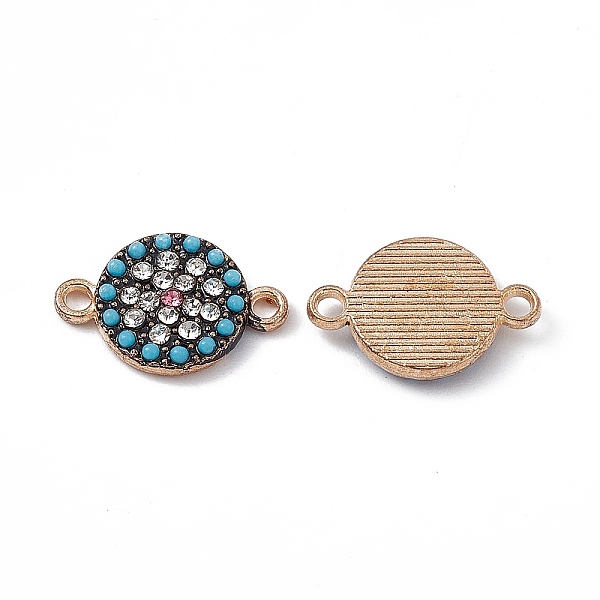 PandaHall Alloy Connector Charms, Flat Round Links, with Crystal Rhinestones and Synthetic Turquoise, Light Gold, 15x10x2.2mm, Hole: 1.6mm..., Clear
PandaHall Alloy Connector Charms, Flat Round Links, with Crystal Rhinestones and Synthetic Turquoise, Light Gold, 15x10x2.2mm, Hole: 1.6mm..., Clear