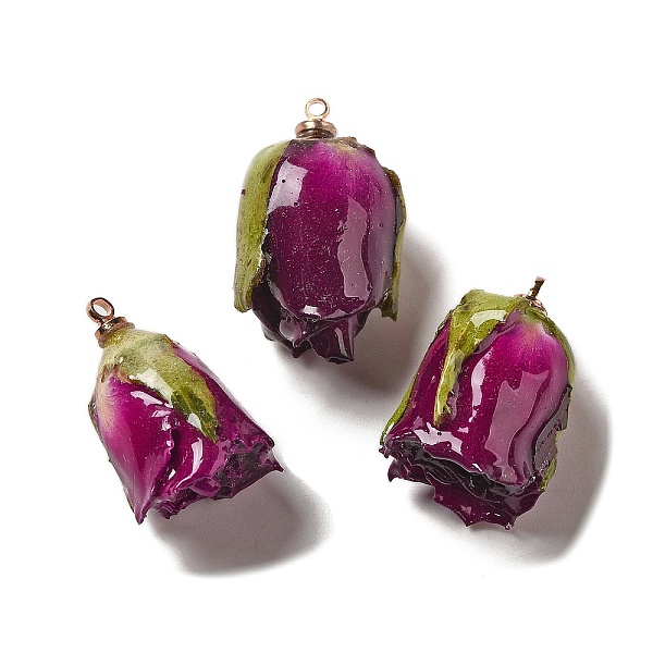 PandaHall Preserved Rose with Golden Alloy Pendants, Medium Violet Red, 26.5~29x16~18x15~15.5mm, Hole: 2mm Alloy Flower
PandaHall Preserved Rose with Golden Alloy Pendants, Medium Violet Red, 26.5~29x16~18x15~15.5mm, Hole: 2mm Alloy Flower