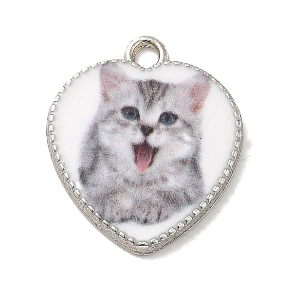 PandaHall Alloy Pendant, Heart with Cat, Platinum, Snow, 21x18x2.5mm, Hole: 2mm Alloy Heart White
PandaHall Alloy Pendant, Heart with Cat, Platinum, Snow, 21x18x2.5mm, Hole: 2mm Alloy Heart White