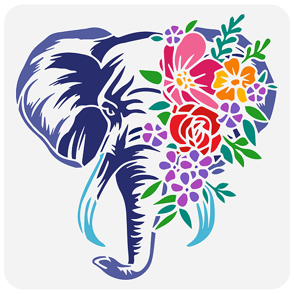PandaHall FINGERINSPIRE Floral Elephant Painting Stencil 11.8x11.8 inch Plastic Elephant Pattern Stencil Reusable Animal Theme Template for...
PandaHall FINGERINSPIRE Floral Elephant Painting Stencil 11.8x11.8 inch Plastic Elephant Pattern Stencil Reusable Animal Theme Template for...