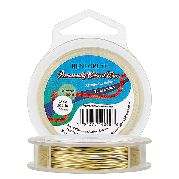 PandaHall BENECREAT Round Copper Wire for Jewelry Making, Unplated, 0.3mm, about 100m/roll Brass Round
PandaHall BENECREAT Round Copper Wire for Jewelry Making, Unplated, 0.3mm, about 100m/roll Brass Round