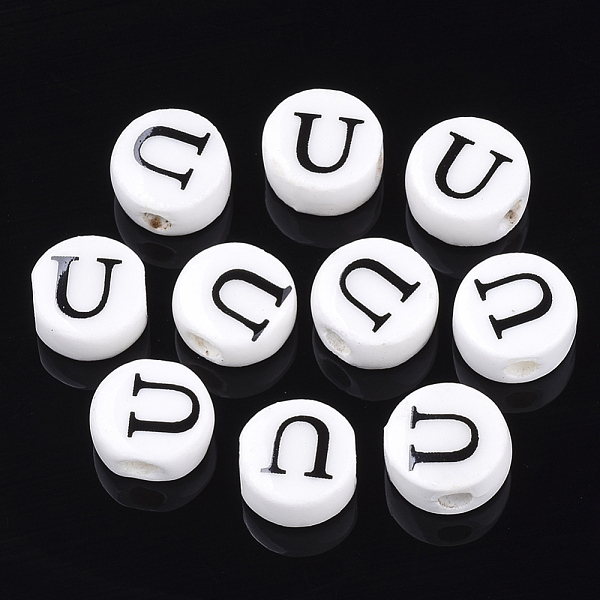 PandaHall Handmade Porcelain Beads, Horizontal Hole, Flat Round with Letter, White, Letter.U, 8~8.5x4.5mm, Hole: 2mm Porcelain Letter U...
PandaHall Handmade Porcelain Beads, Horizontal Hole, Flat Round with Letter, White, Letter.U, 8~8.5x4.5mm, Hole: 2mm Porcelain Letter U...