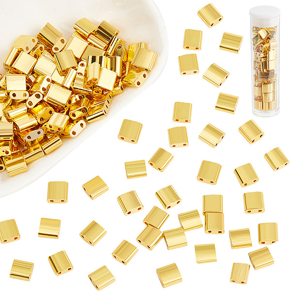 PandaHall 140Pcs Electroplated Glass Seed Beads, 2-Hole, Rectangle, Golden Plated, 5x4.5~5.5x2~2.5mm, Hole: 0.5~0.8mm Glass Rectangle
PandaHall 140Pcs Electroplated Glass Seed Beads, 2-Hole, Rectangle, Golden Plated, 5x4.5~5.5x2~2.5mm, Hole: 0.5~0.8mm Glass Rectangle