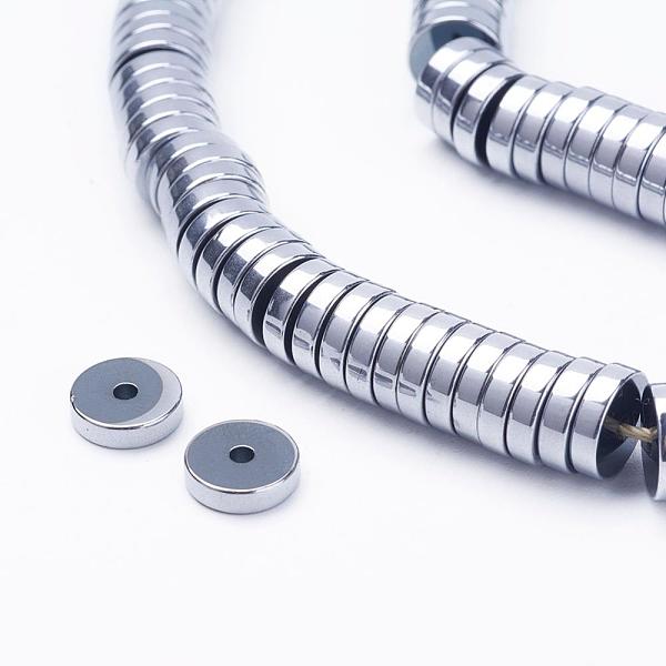 PandaHall Electroplate Non-Magnetic Synthetic Hematite Beads Strands, Heishi Beads, Flat Round/Disc, Platinum Plated, 8x2mm, Hole: 1mm...
PandaHall Electroplate Non-Magnetic Synthetic Hematite Beads Strands, Heishi Beads, Flat Round/Disc, Platinum Plated, 8x2mm, Hole: 1mm...