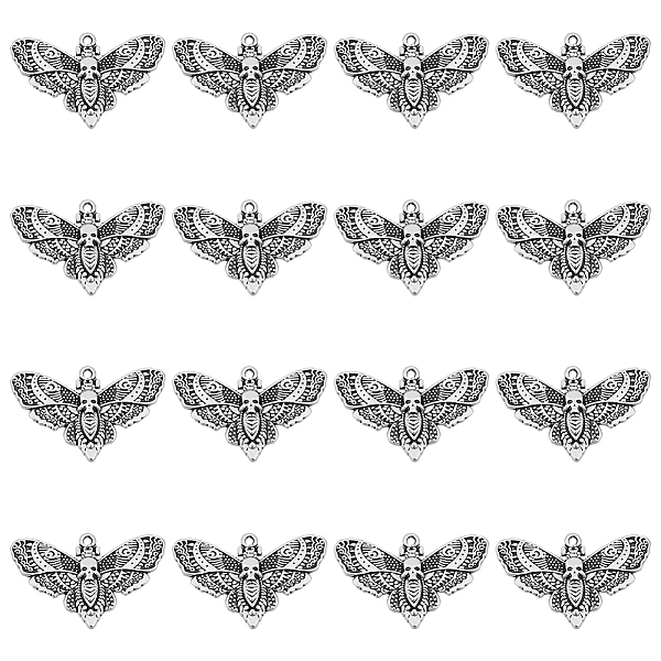 PandaHall SUPERFINDINGS 30Pcs Tibetan Style Alloy Pendants, Skull & Moth, Antique Silver, 27x43x3mm, Hole: 2.3mm Alloy Skull
PandaHall SUPERFINDINGS 30Pcs Tibetan Style Alloy Pendants, Skull & Moth, Antique Silver, 27x43x3mm, Hole: 2.3mm Alloy Skull