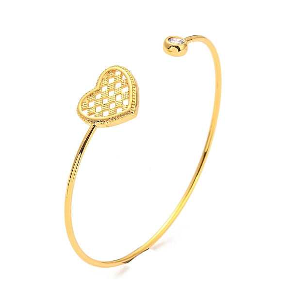 PandaHall Clear Cubic Zirconia Cuff Bangles, Real 18K Gold Plated Brass Wristband, Heart, Inner Diameter: 2-1/4 inch(5.8cm) Cubic Zirconia...
PandaHall Clear Cubic Zirconia Cuff Bangles, Real 18K Gold Plated Brass Wristband, Heart, Inner Diameter: 2-1/4 inch(5.8cm) Cubic Zirconia...