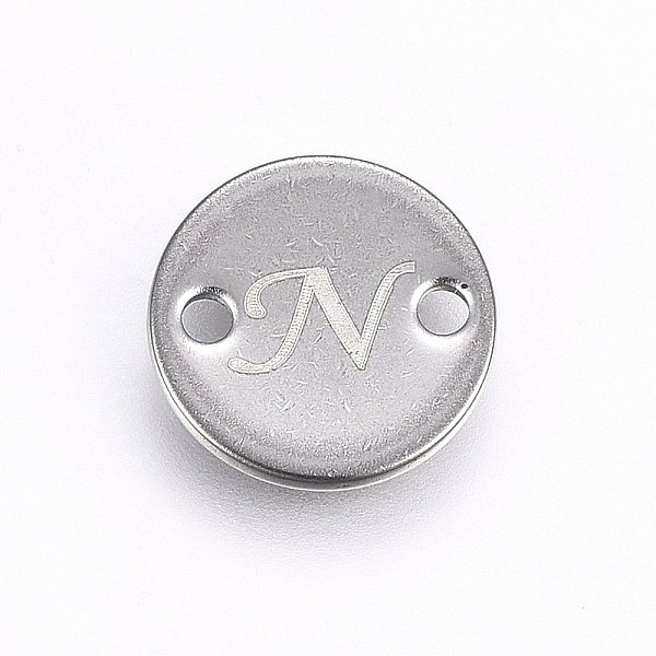 PandaHall 201 Stainless Steel Links connectors, Flat Round, Letter.N, Stainless Steel Color, 8x1mm, Hole: 1.5mm 201 Stainless Steel Letter N
PandaHall 201 Stainless Steel Links connectors, Flat Round, Letter.N, Stainless Steel Color, 8x1mm, Hole: 1.5mm 201 Stainless Steel Letter N